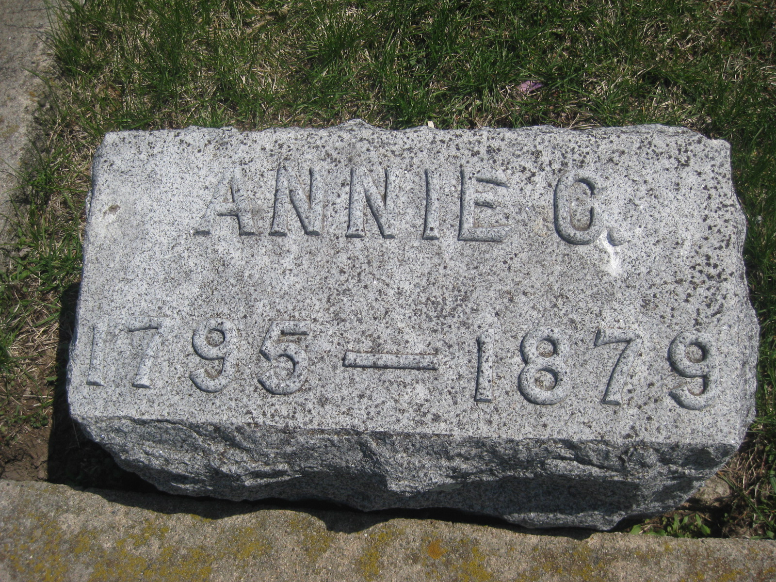 Photo of headstones/Annie McLennan nee Cross d1879 hdstn Marengo Cem IA